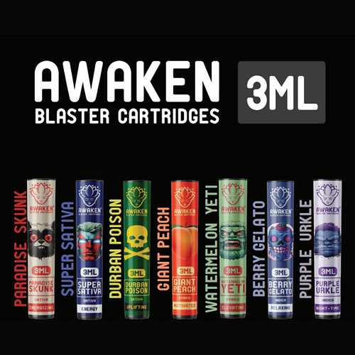 Awaken® Vape Blaster Cartridges 3ml - Durban Poison (Sativa)
