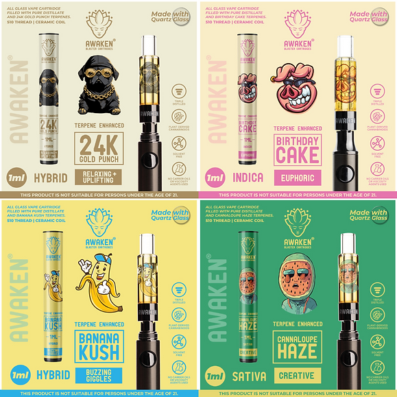 Awaken® Vape Blaster Cartridges 1ml